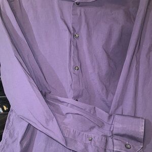 Elegant Purple Casual Button Down Shirt